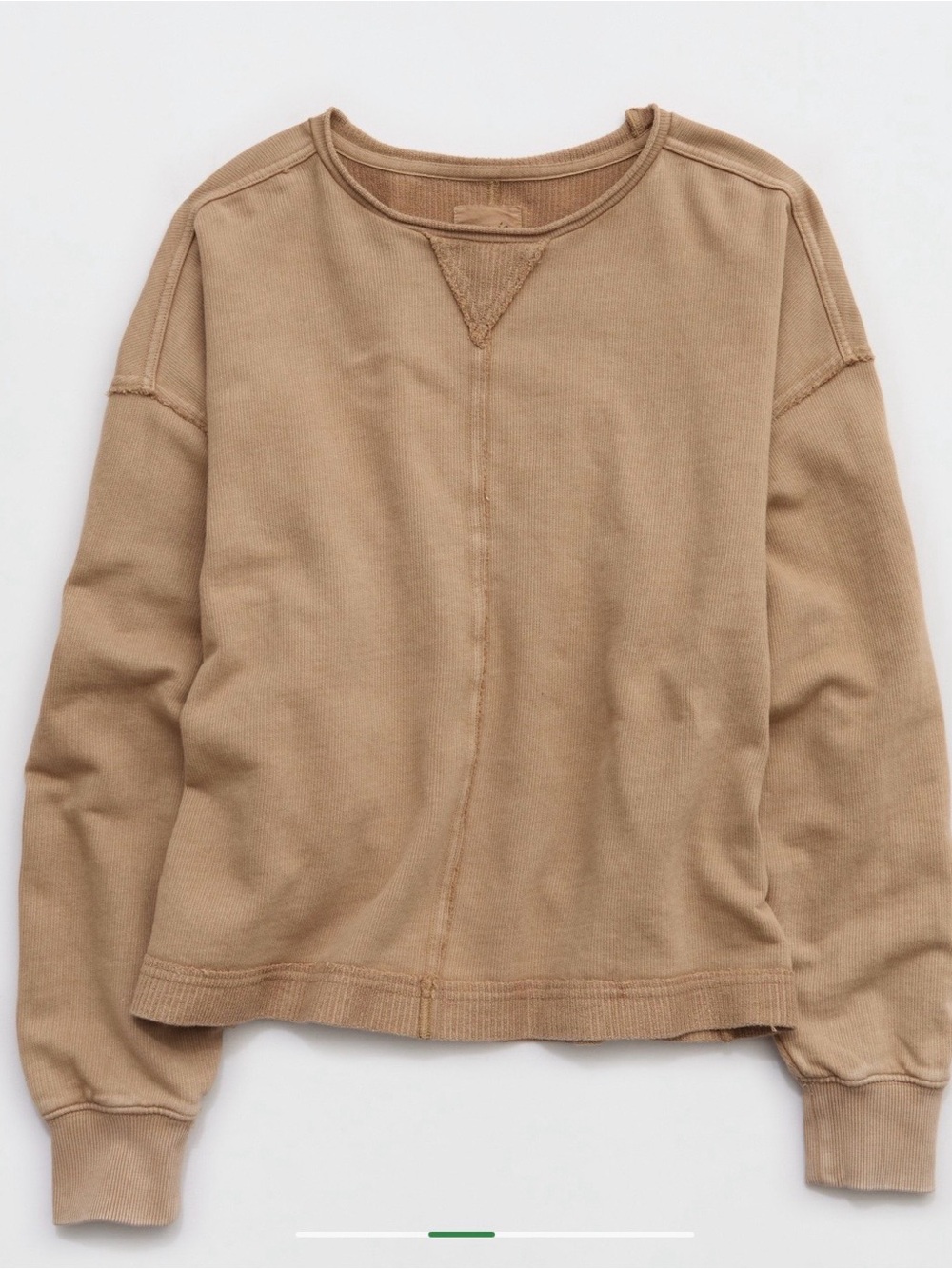 Aerie Women’s Vacay Crew Sweatshirt Toasted Almond Size XS